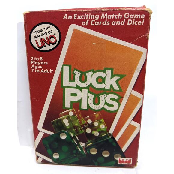 Luck Plus - Vintage Card Game from Makers of UNO - 2-8 Players, 7-Adult NEW - Picture 1 of 3